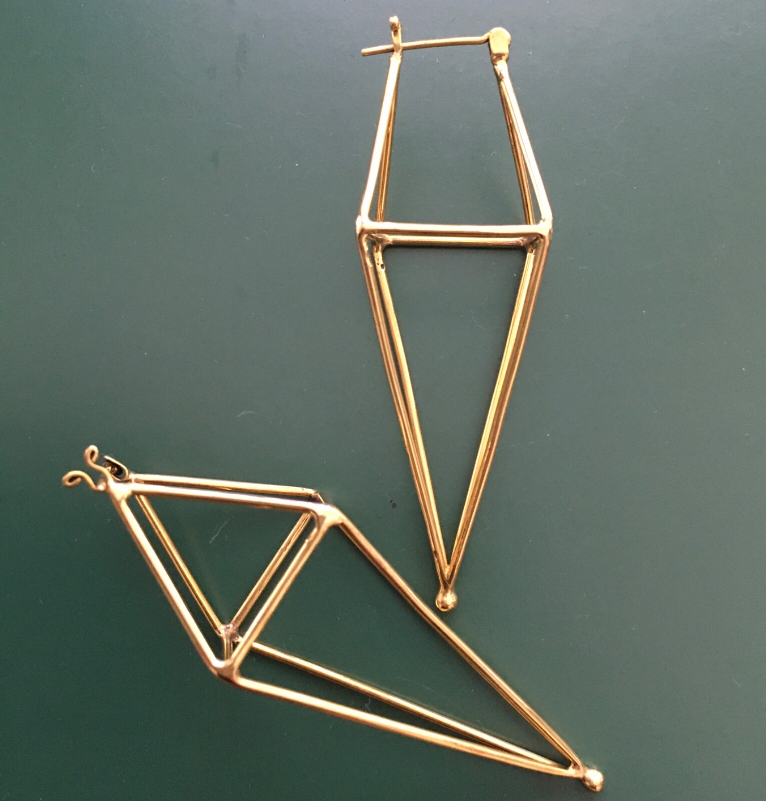Brasstone Prism Statement Earrings - image 2