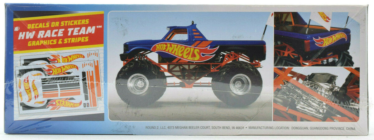 AMT Hot Wheels Race Team Monster Truck 1:25 Scale Plastic Model Car Kit  1256