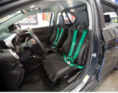 2x Takata 4 Point Snap-On 3'' w Camlock Racing Seat Belt Harness Universal Green