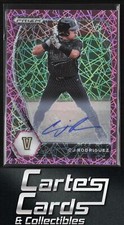 CJ Rodriguez 2021 Panini Prizm Draft Picks #PDP158 Base Autographs Pink Velocity