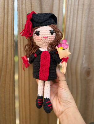 Graduation Crochet doll