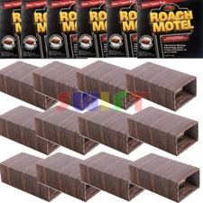 12 Black Flag Roach Motels Cockroach Bug Killer bait Glue Trap Spider Motel