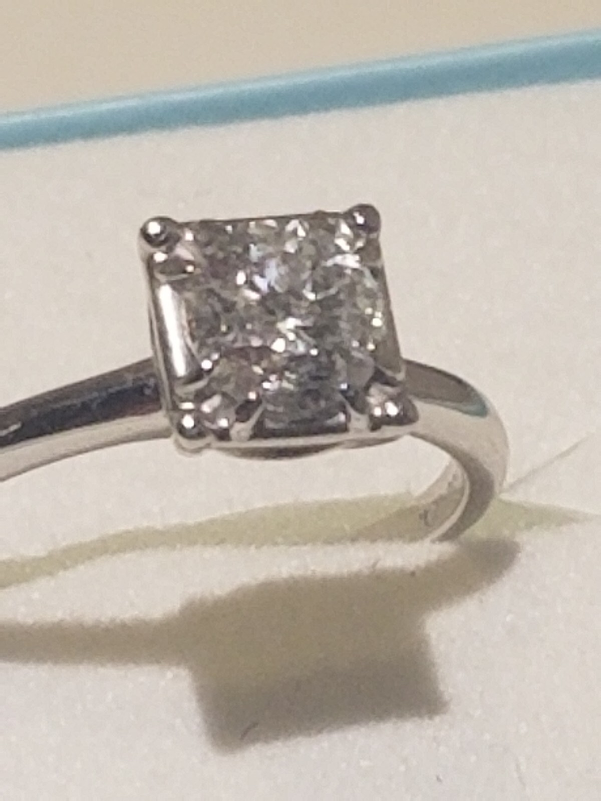 4g Solid Platinum 900 Ring Solitaire Real Diamond… - image 7