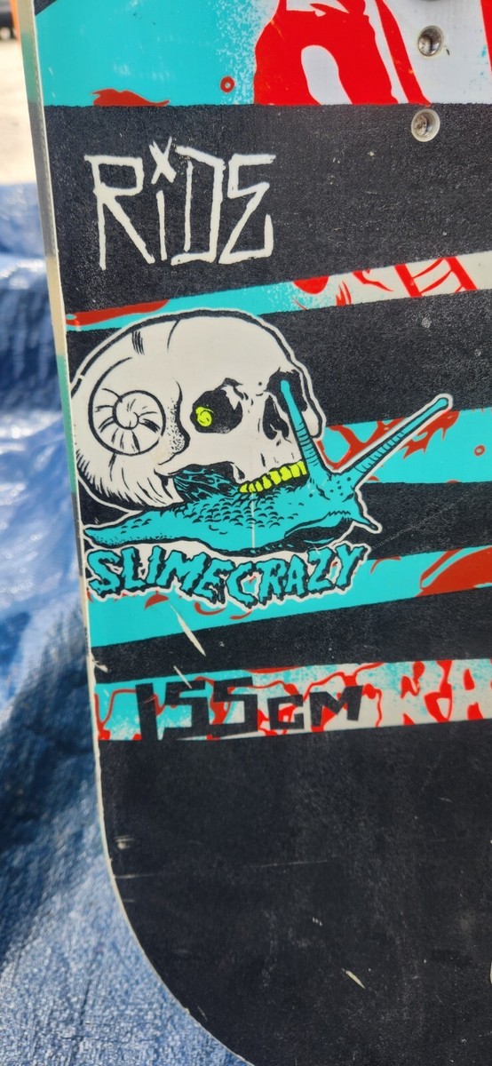 Ride Kink Snowboard 155 Pain Black Teal Red Ridekink Snow Board