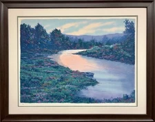 Michael Schofield "Quiet Stream" Hand Signed Limited Serigraph Framed Art NEW