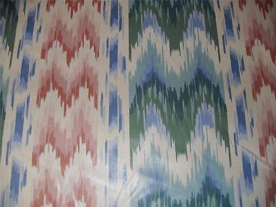 SOUTHWEST POLISHED COTTON DRAPERY//Lt Upholstery FABRIC New BLUE PINK GREEN WHITE