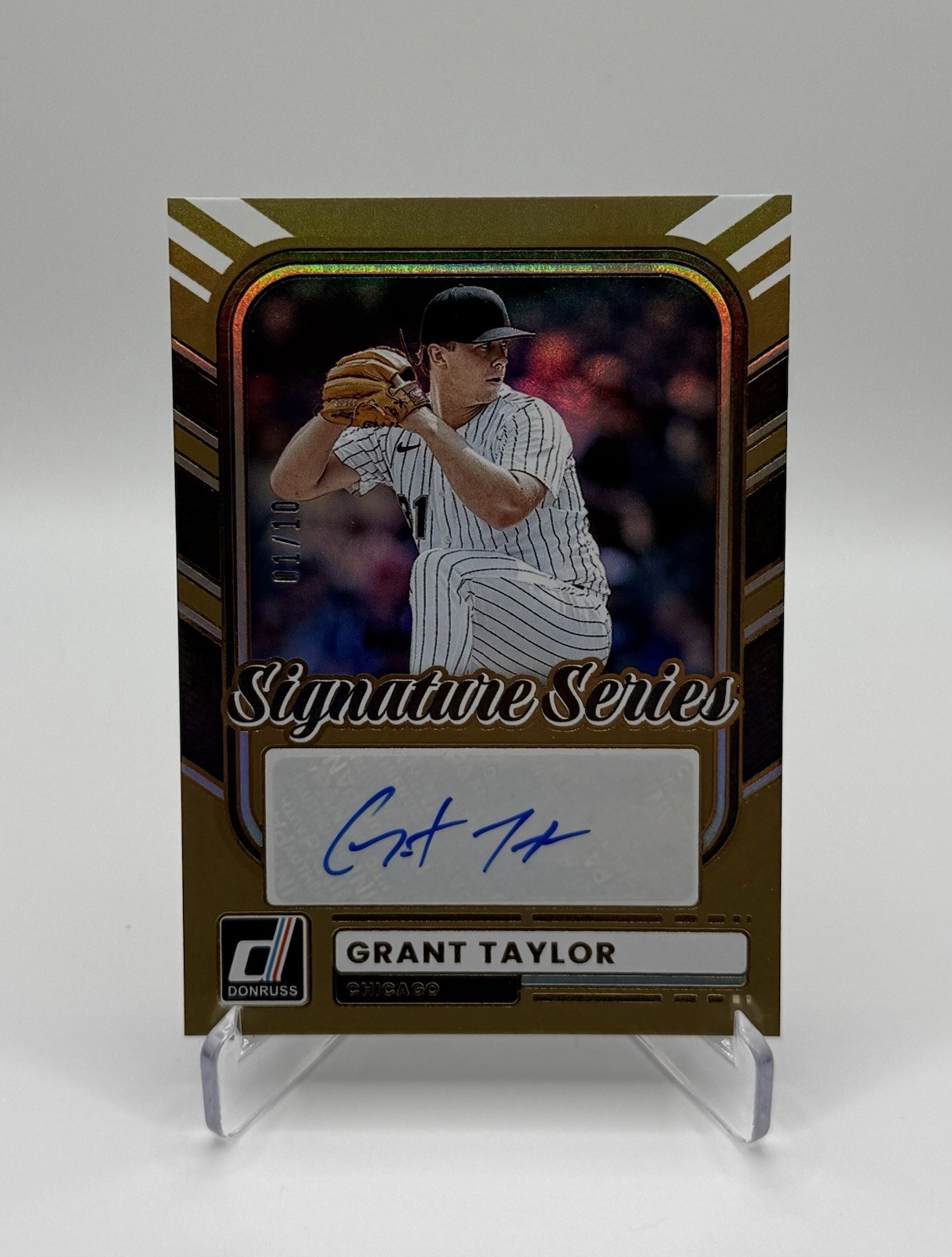 2026 PANINI DONRUSS BASEBALL SS-GT GRANT TAYLOR SIGNATURE SERIES GOLD AUTO 1/10