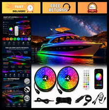 100ft Rgb Led Boat Lights 12v Waterproof Marine Strip Lights With App Remote 100ft Rgb Led Boat Lights 12v Waterproof Marine Strip Lights With App Remote