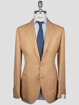 Luigi Borrelli Orange Virgin Wool Silk Linen Blazer XB112 Man