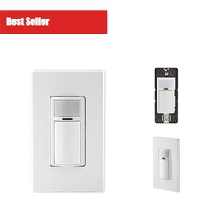 Leviton Decora Vacancy Motion Sensor In-Wall Switch, White DVS02-1LW