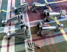 Oval Button Chrome 3x3 Staggered Guitar Tuners For Better Tuning