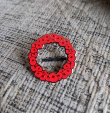 Poppy Enamelled Scarf Ring Clip