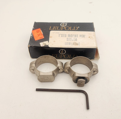 Leupold 45269 Detachable Rifle Scope 1'' Inch STD Mount Rings Silver Low w/Box