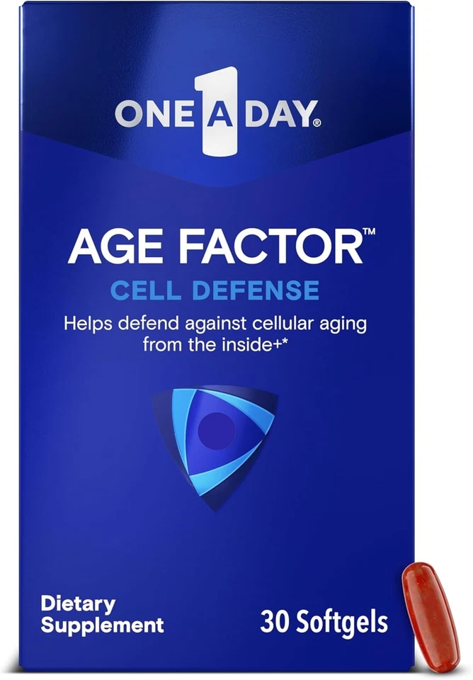 One A Day Age Factor Cell Defense Função Saúde Celular 30 Cápsulas Gelatinosas 3 PACOTES - Imagem 2 de 4