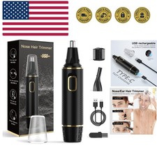Nose Hair Trimmers for Men  Rechargeable Hair Trimmer 2 in 1 Painless Multifun...