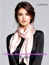 Halstuch 100% Seide Damen Stilvoll Hochzeit Seidentuch Damenschal grau Herbst