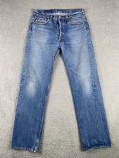 Vintage Levis 501 Jeans Mens 34x32 Fits 31x30 Blue Made In USA Button Fly 80s