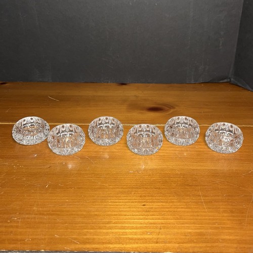 6er Set Vintage Kristallglas Offen Salzkeller Salz Dip Becher Dips Becher - Bild 9 von 10