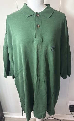 Fila, Vintage 90s Fila Sport Mens XL Green Cotton Polo Shirt CC1