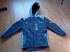 Strauss Winter-Softshelljacke 122/128 schwarz-grau mit Flecken