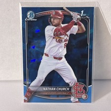 2025 Nathan Church Bowman Chrome Sapphire Edition Chrome Prospects RC Cardinals