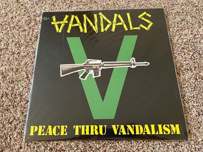 The Vandals - Peace Thru Vandalism GREEN & YELLOW SPLIT COLOR Vinyl BRAND NEW