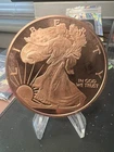 Walking Liberty 8 ounce Copper Round fine .999