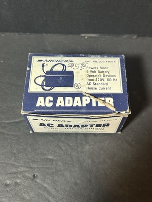 NOS Archer #273-1454A AC Adapter - Class 2 Power Supply 6VDC150mA