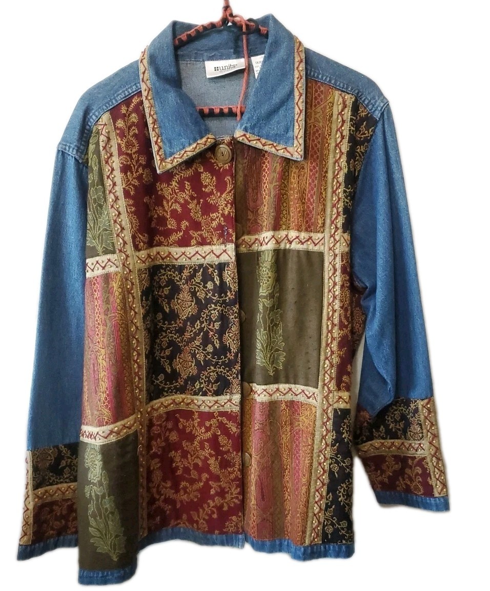 Units Women’s Denim Jacket Fall Patchwork Embroid… - image 2