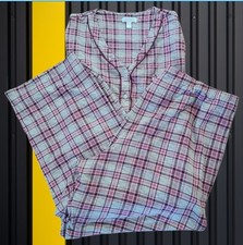 Secret Treasures Womens Pajama 2-Piece Pajama Set Plaid Size 2X 18W-20W 