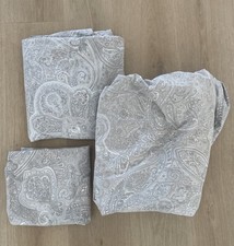 Ralph Lauren Gray Paisley Full Double Sheet Set