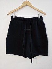 Essentials Fear of God Sweat Shorts Solid Black Men's Size Medium 5" Inseam