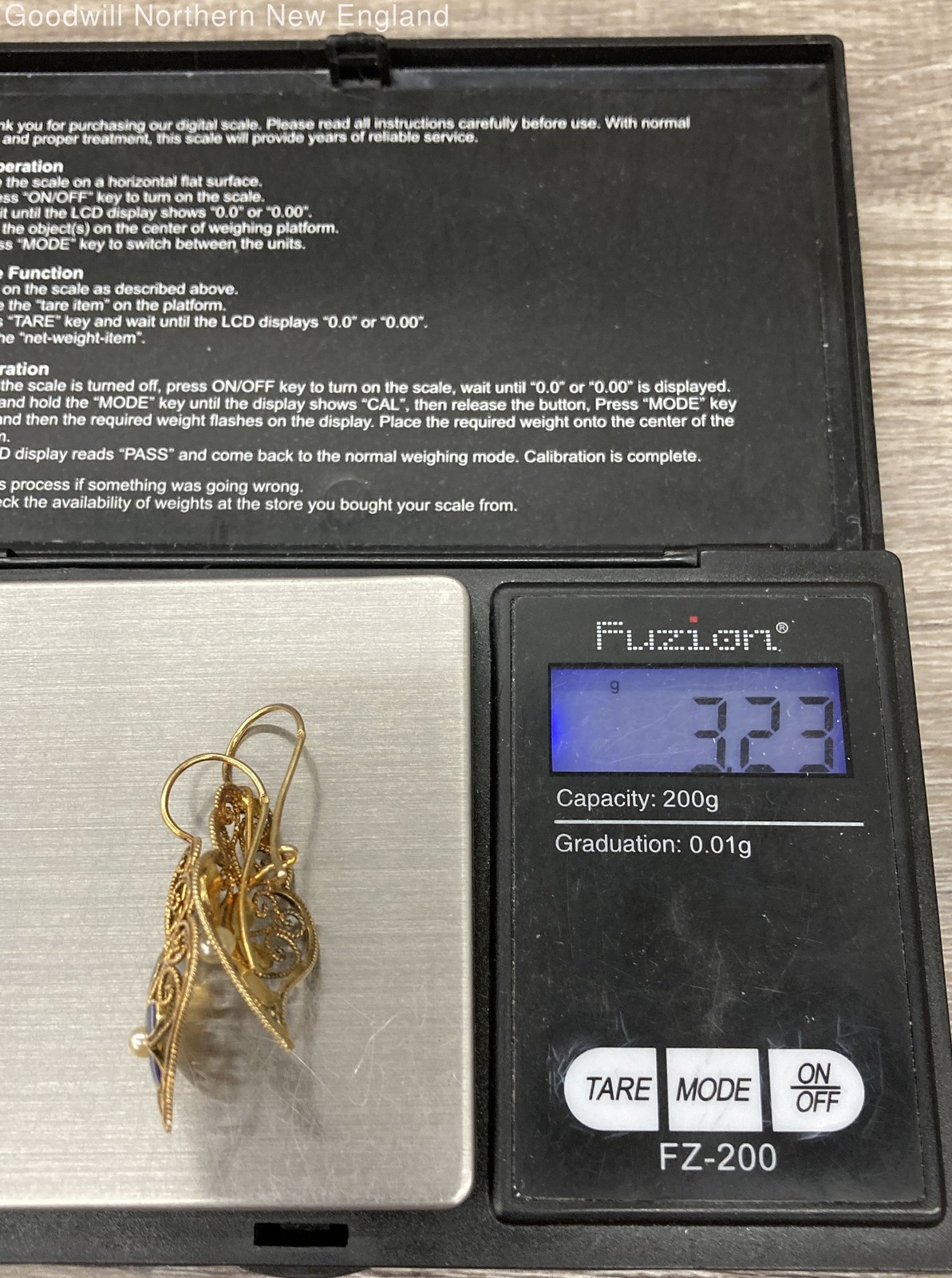 Hallmarked Tests Sterling Silver Wirework Blue En… - image 6