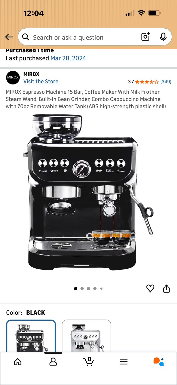 W/ Bean Grinder
