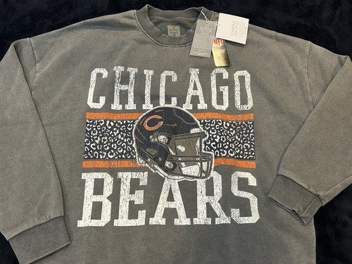 Chicago Bears ! Gameday Couture M Gray ! Vintage Wash Oversized Crew Neck ! - Picture 2 of 3