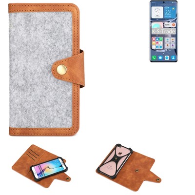 Filzhülle für Huawei P50 Pro Kirin 9000 Handy-Tasche hellgrau