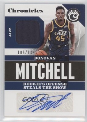 2017 Chronicles Signature Swatches 186/199 Donovan Mitchell Rookie Auto RC i2b