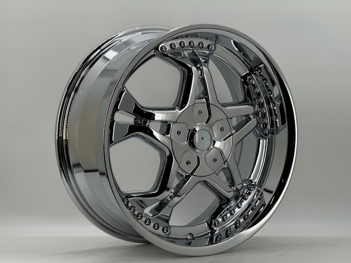 QTY 4PC 20x8.5 ZYOX wheels Chrome style ZX-2 10Hole 5x100 / 5x114
