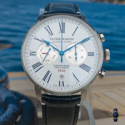 2025 Ulysse Nardin Marine  White Dial    44mm - Complete Set   1533-320LE-0A-175