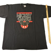 Mickey Gang Shirt 4XL Pro Club Black Heavyweight Tee Disney Inspired Graphic USA