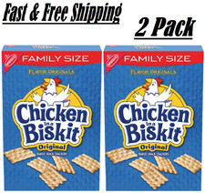 Chicken in a Biskit Original Baked Snack Crackers Family Size 12 oz 2 pack