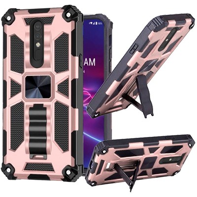 GSA Hybrid Kickstand Case for Coolpad Legacy Brisa - Rose Gold/Black