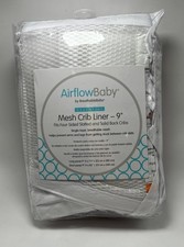 AirflowBaby Breathable Mesh Liner for Full-Size Cribs, 9"H 23cm Essential 2...
