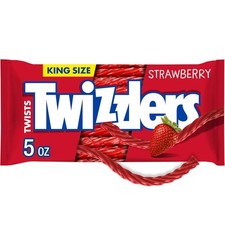 Twizzlers Twists Strawberry King Size 5oz (Pack of 4)