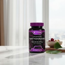 Supplement Capsules 5000FU Third-Party Tested Nattokinase Enzymes Japanese Natto
