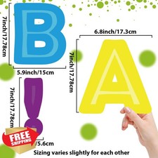 150pc 7" Colorful Alphabet Letters Punctuation Bulletin Board Cutouts
