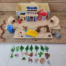 Disney Pixar Toy Story Toy Chest Western Town Mini Fold Up Playset Portable