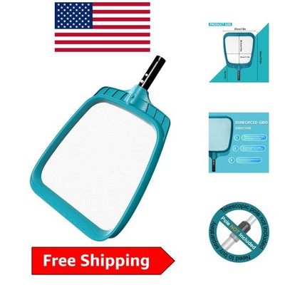Professional Pool Skimmer Net - Heavy Duty Leaf Cleaner for Effortless Pool Care