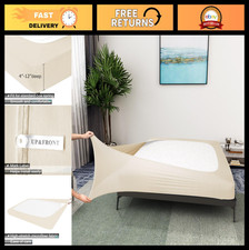 Full Size Box Spring Cover - Jersey Knit Stretchy Bed Skirt Wrap Around 4 Sides