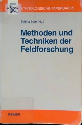 Methoden und Techniken der Feldforschung. Ethnologische Paperbacks Beer, Bettina
